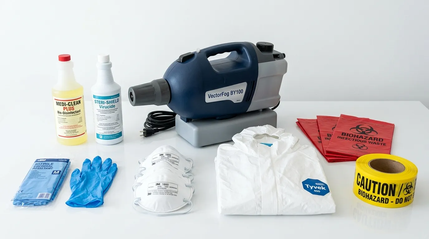 Professional biohazard remediation crew working in Edina